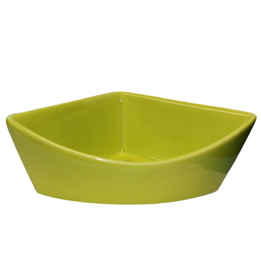 Plato Angular para Rincones de Jaulas para Alimento y Agua de Mascotas Pequeñas