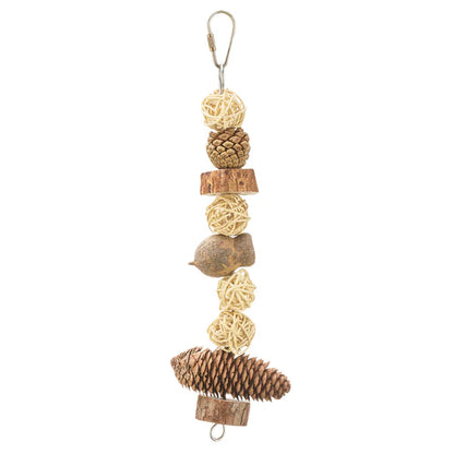 Juguetes Torre de Juego Suspendida con Piñas y Bolas Trenzadas para Pequeños Animales Trepadores de Jaula
