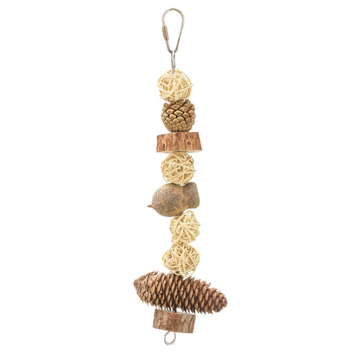 Juguetes Torre de Juego Suspendida con Piñas y Bolas Trenzadas para Pequeños Animales Trepadores de Jaula