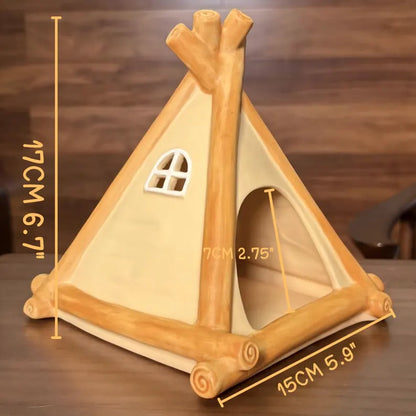 Refugio en Forma de Tienda Triangular Refrescante para Hámsters y Pequeños Roedores de Jaula Nidos